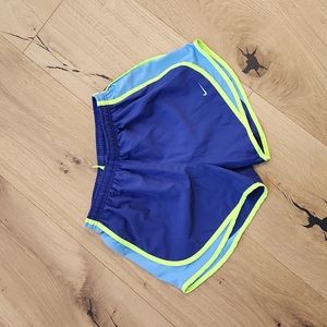 Nike running shorts Size S Color Purple/Blue/Neon Yellow